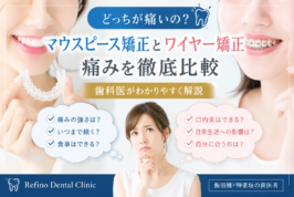 マウスピース矯正　ワイヤー矯正　痛み